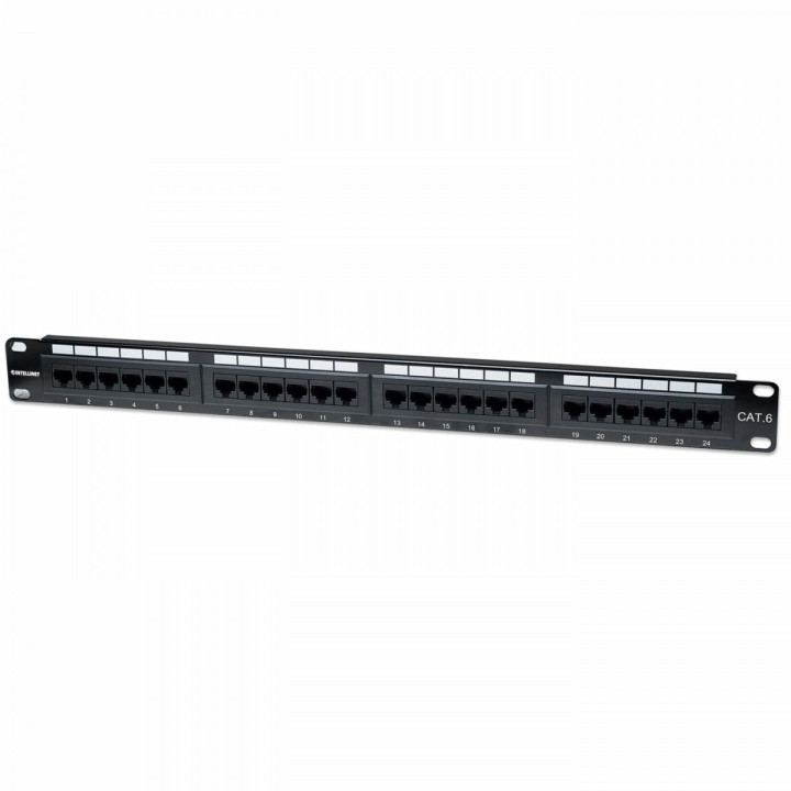 Intellinet Cat6 UTP 24-Port Patch Panel 1U Black 520959