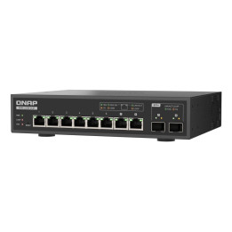 QNAP QSW-L3208-2C6T võrgulüliti Hallatud L2 10G Ethernet (100/1000/10000) Must töölaud