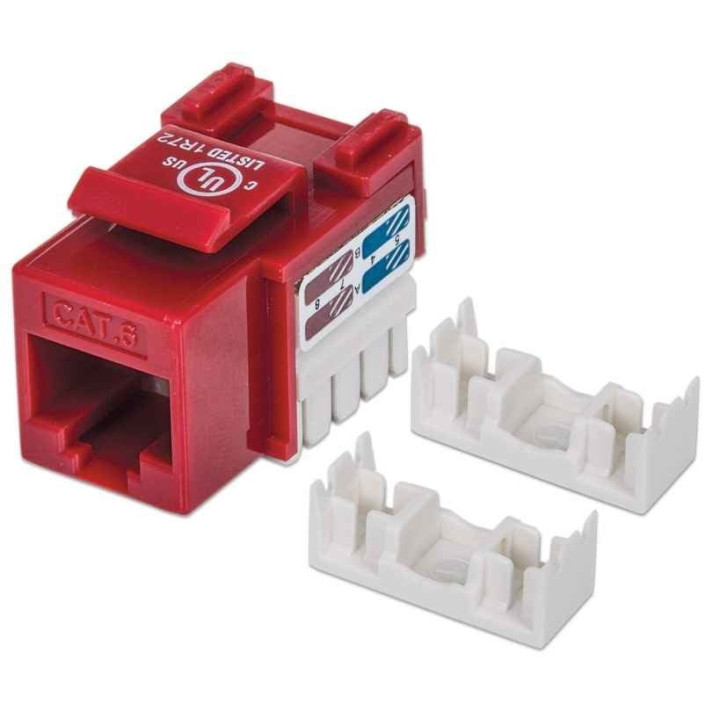 Intellinet 210614 Cat6 U/UTP Keystone modulis sarkans