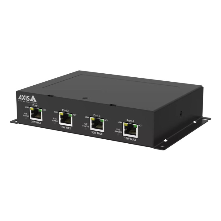 Axis 02727-001 TU8011 4-porttinen PoE-laajennus 10/100 Mbps IEEE 802.3af