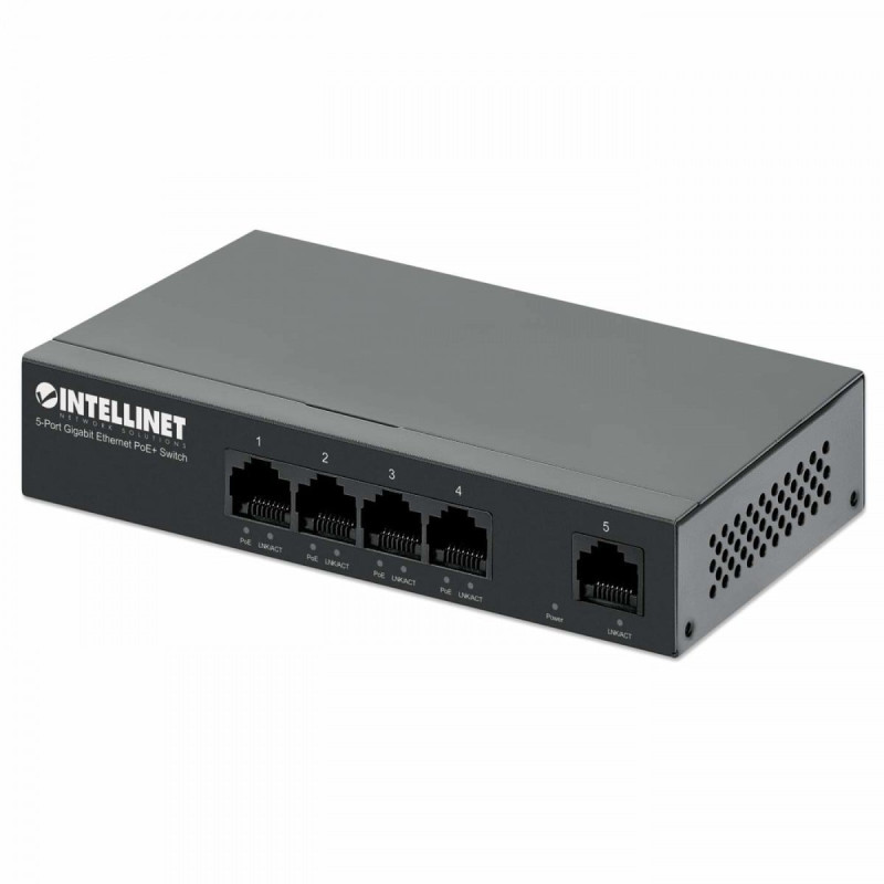 Intellinet 5 portu Gigabit Ethernet PoE+
