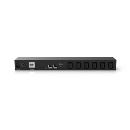 EnGenius ECP106-INT 1U 19 collu statīva stiprinājuma strāvas sloksne, 6 C13 ligzdas, pārvaldīta mākoņa režīmā