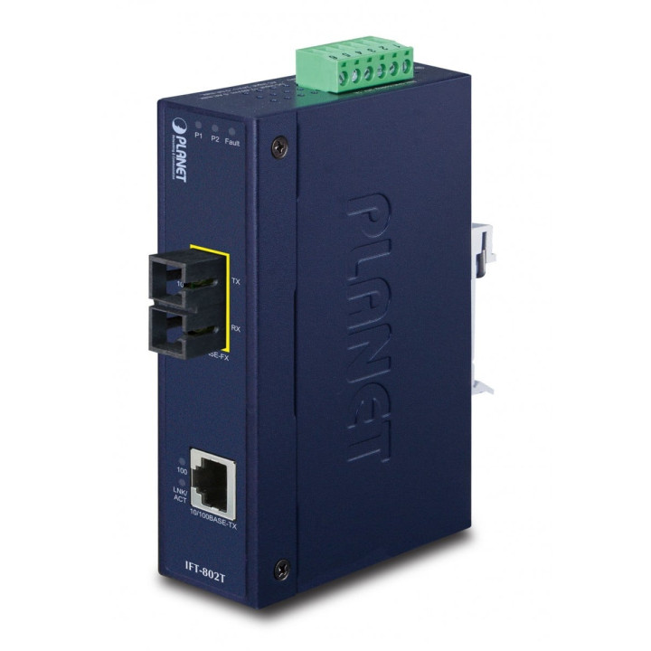PLANET IFT-802T Industrial Media Converter SC MM 100M