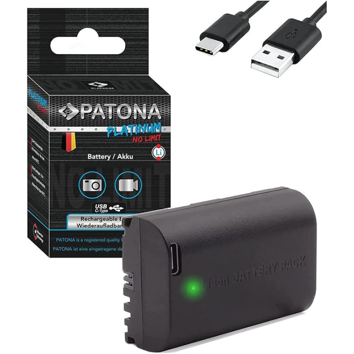 Aku Canon LP-E6 2250mAh Li-Ion Platinum USB-C uzlāde