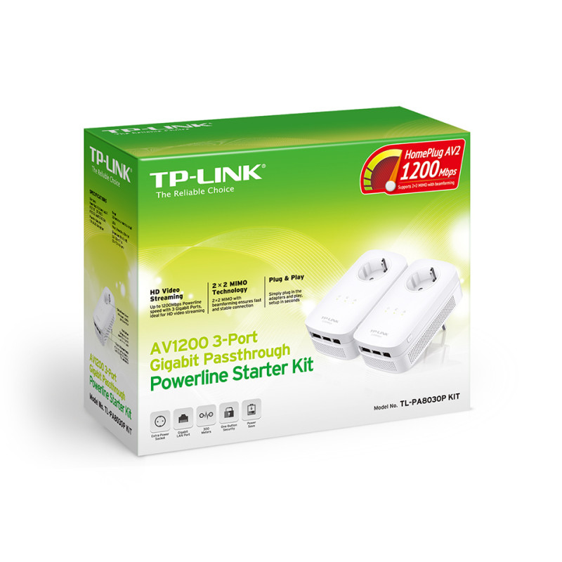 TP-Link TL-PA8030P KIT AV1300 Gigabit caurlaides