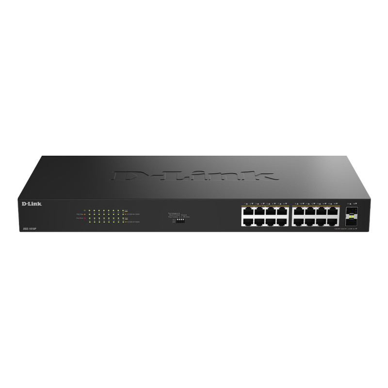 D-Link DGS-1018P/E Nenodrošināts PoE slēdzis 16