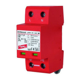 DEHN 941110 Tyyppi 1+2 AC ylijännitesuoja DSH TN 255 V teollisuusautomaatioon