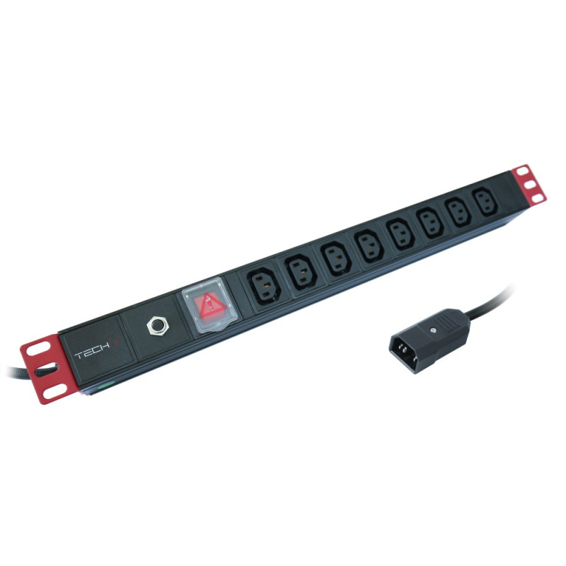 Techly I-CASE STRIP-8C 19" 1U 8x