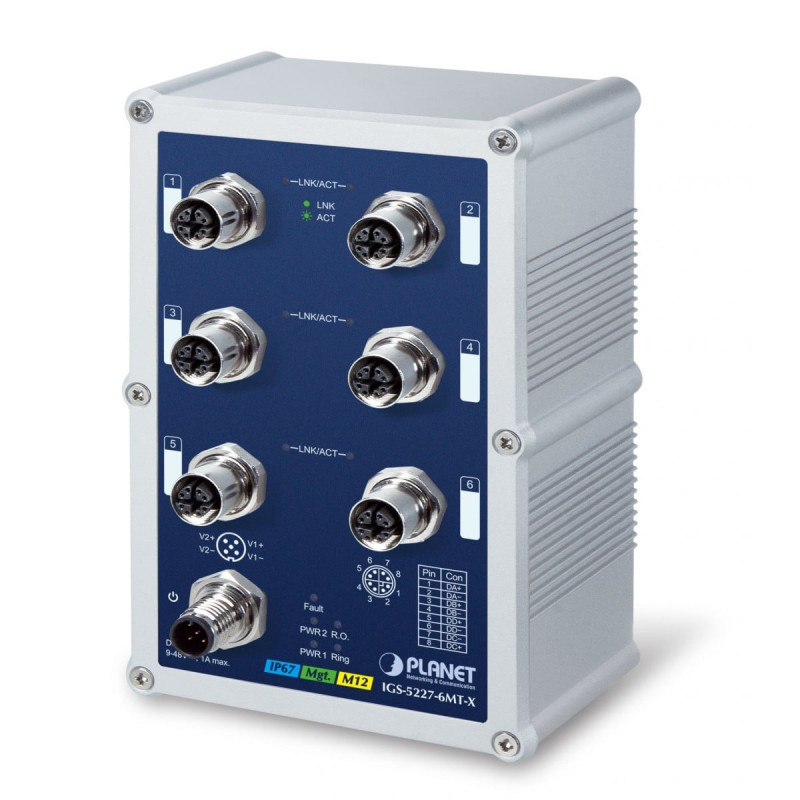 PLANET IGS-5227-6MT-X IP67 rūpnieciskais L2+ 6