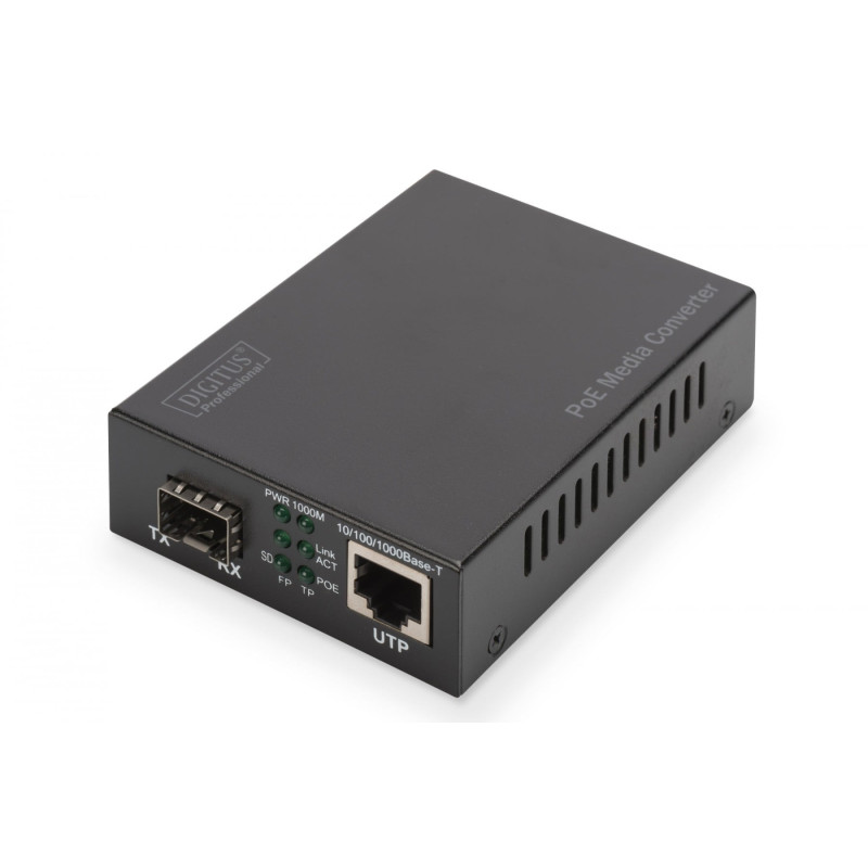 DIGITUS DN-82140 Gigabitu PoE+ mediju pārveidotājs