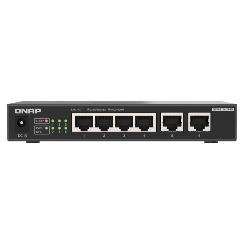 QNAP QSW-2104-2T-R2 nepārvaldīts 10G Ethernet tīkla