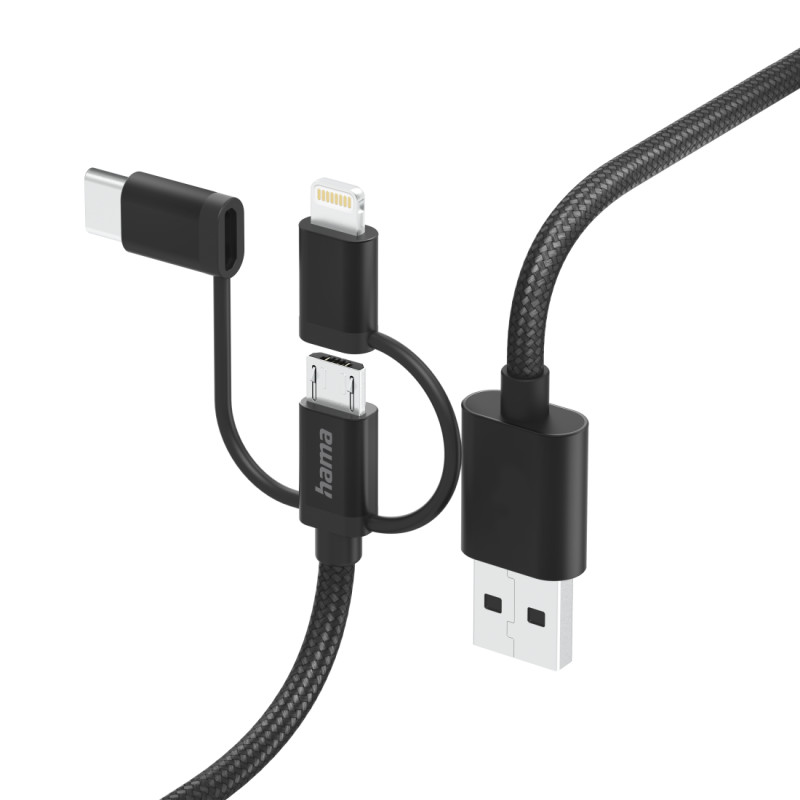 Hama 3-in-1 uzlādes kabelis: Micro USB