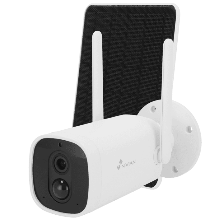 NIVIAN RETAIL NVS-IPC-06-BAT-SOLAR5V-6W 2MP PTZ IP -kamera Wi-Fi:llä, PoE, IP65, 8m IR, 128GB microSD