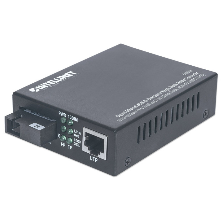 Intellinet 545068 Media Konwerter GIGA RJ45 na port SC SM 20 km WDM