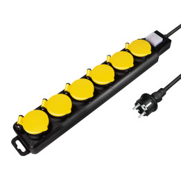 LogiLink 6 gniazd IP44 1.5m