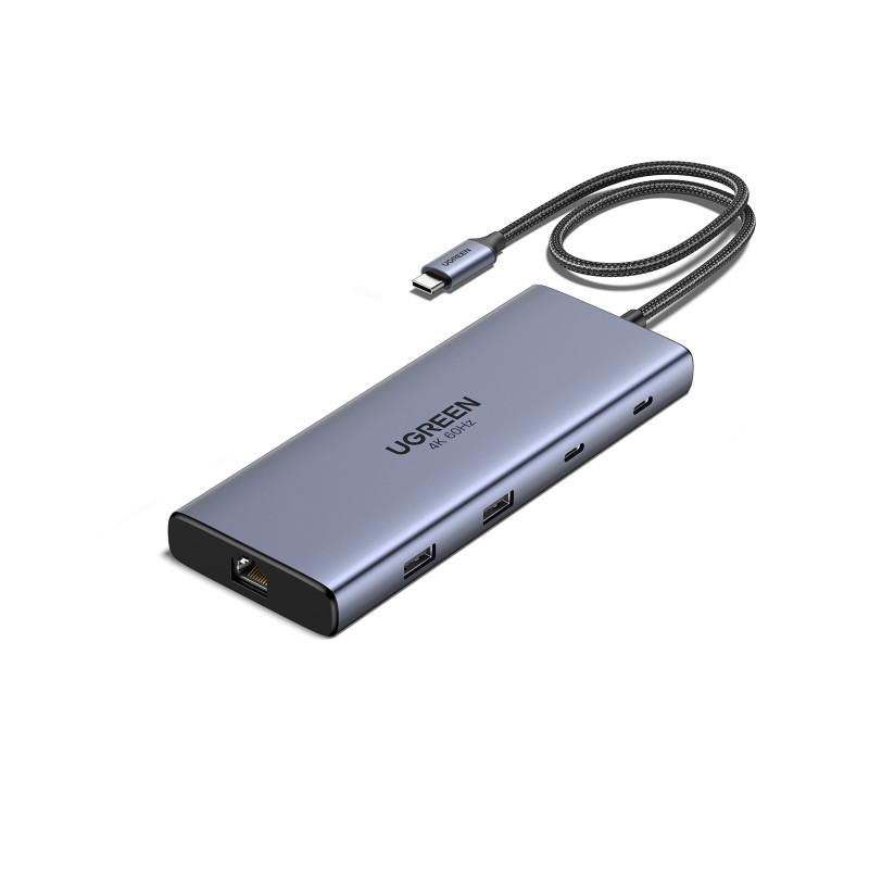 Adapteris/centrmezgls USB-C 10w1 Ugreen CM639, 2x