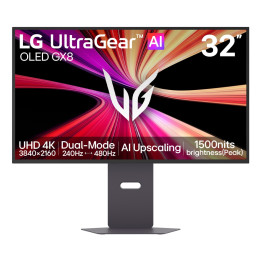 LG UltraGear Evo AI 32GX870B-B – 480Hz Full HD | 240Hz 4K | Tandemas OLED | 31,5" | HDR500 | USB-C PD90W
