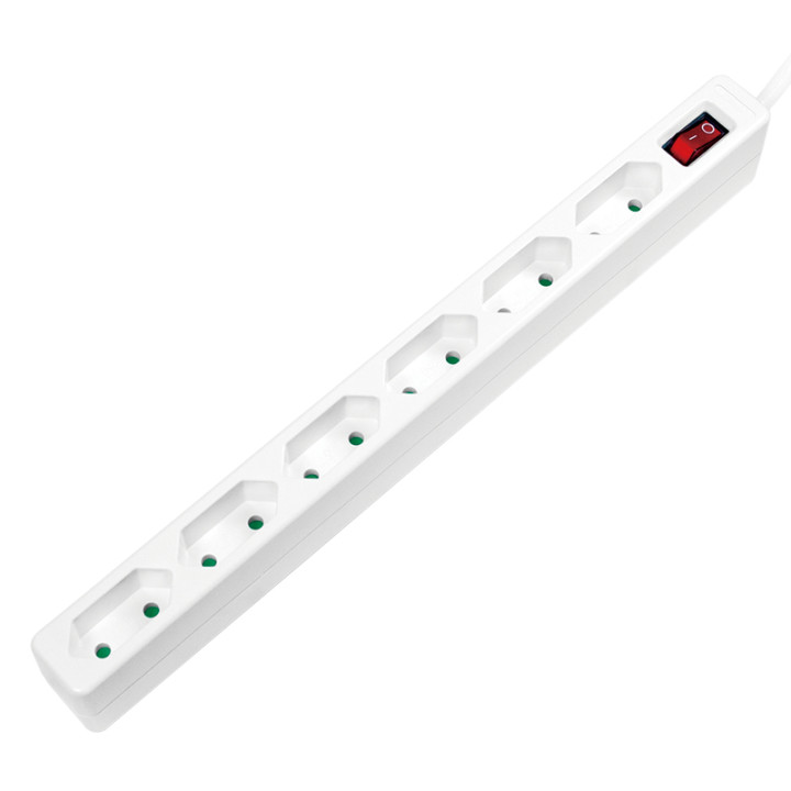 LogiLink 6 gniazd 1.5m biała LPS232