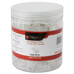 Techly 028900 Wtyk modulaarne RJ45 Cat5e UTP ja drut, 100 sztuk