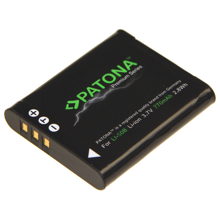 Patona PT1199 Battery Olympus Li-50B 770mAh Li-Ion Premium