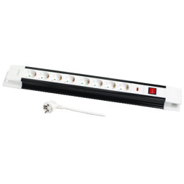 LogiLink 8 gniazd 3.0m czarno-biała