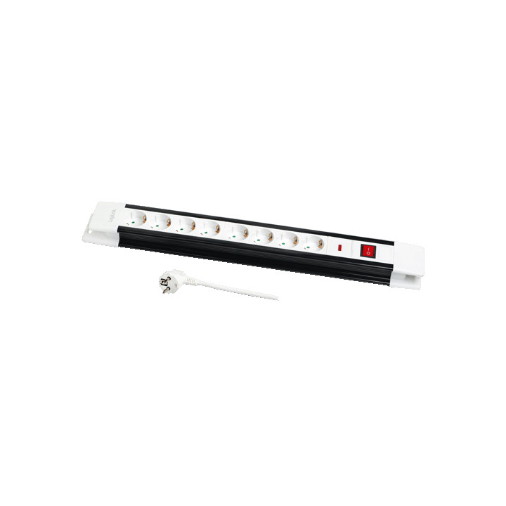 LogiLink 8 gniazd 3.0m czarno-biała