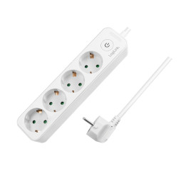 LogiLink 4 gniazda 1.5m biała