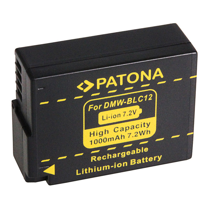 Patona PT1138 Battery for Panasonic DMW-BLC12 1000mAh Li-Ion with Infocip