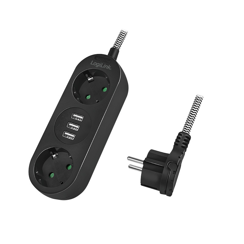 LogiLink 2 gniazda | 3x USB-A