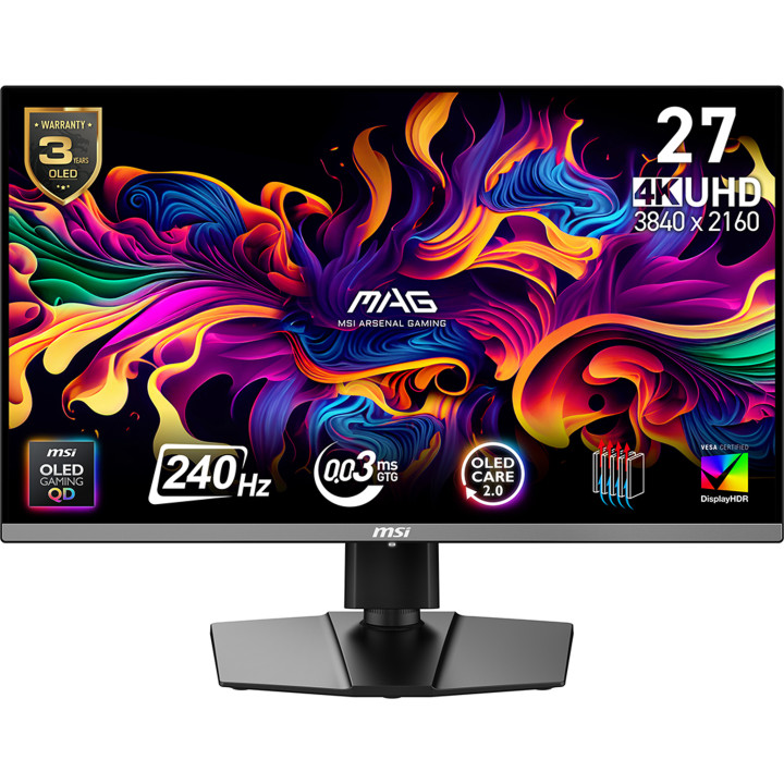 MSI MAG 272UP QD-OLED X24 – 240Hz | 4K | QD-OLED | 26,5"