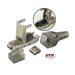 Techly 101911 Wtyk modulaarne RJ45 Cat6a 10G beznarzędziowy, STP