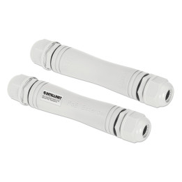 Intellinet 561952 Zewnętrzny łącznik RJ45 PoE+ 30W, jopa 1000m, zestaw 2 szt, IP67
