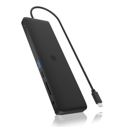 ICY BOX USB-C 11w1 | 2x HDMI | 1x DP | 2x USB 2.0 | 1x USB-C PD | RJ45 | brak zasilacza