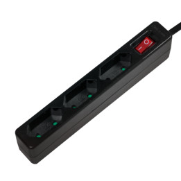 LogiLink 3 gniazda 1.5m czarna | wyłącznik