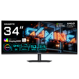 Gigabaits MO34WQC36 - 360Hz | UWQHD | RGB V-Stripe QD-OLED | 34" | HDR500 | KVM | HDMI 2.1