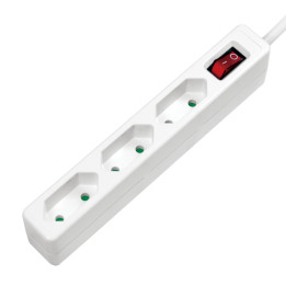 LogiLink 3 gniazda 1.5m biała LPS230