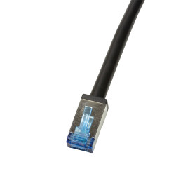 LogiLink kat.6a S/FTP 40,0 m czarny pozłacane końcówki