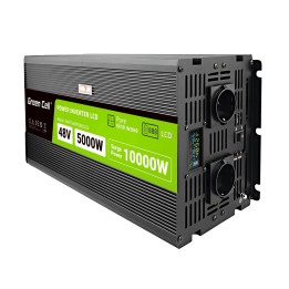 Green Cell PowerInverter LCD 48V 5000W/10000W ekraaniga autoinverter - puhas siinuslaine