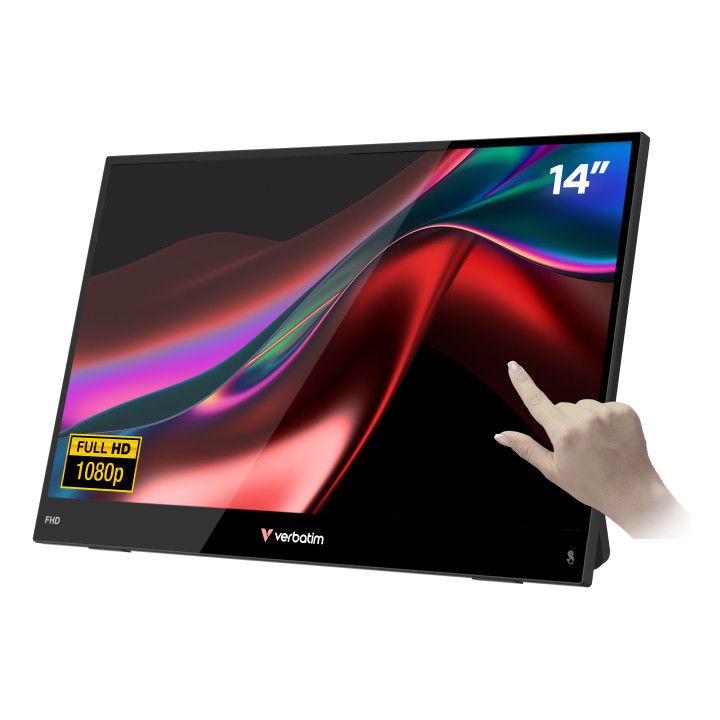 Monitor przenośny dotykowy VerbatimLIGHT 14" FHD czarny 32400