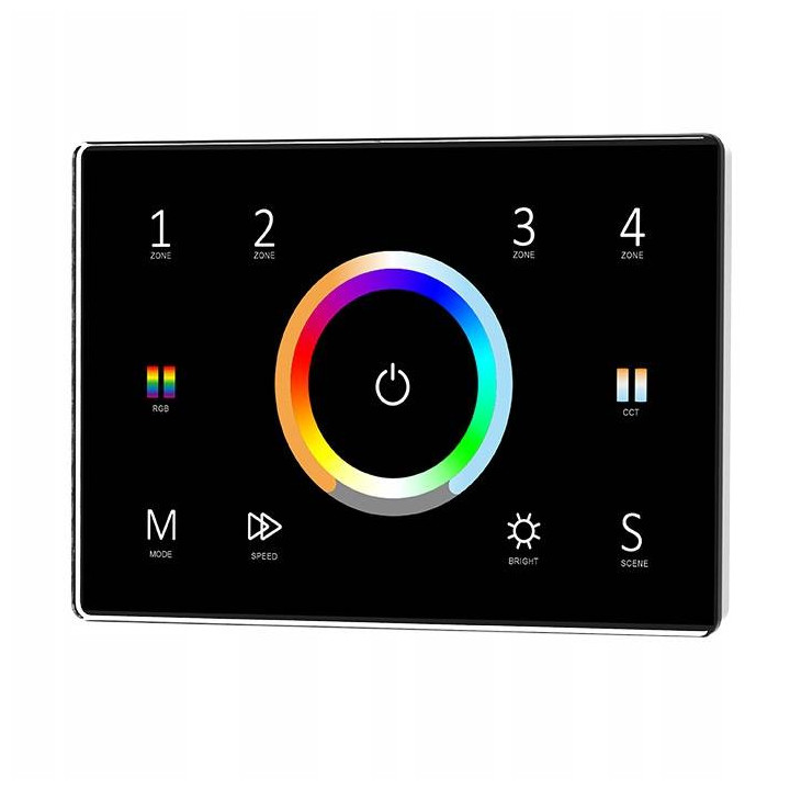 Tuya SD Series 4-Zone RF Remote Controller Panel 230V Black