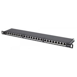 Intellinet 720922 24-портовый патч-панель Cat6a 19" черный
