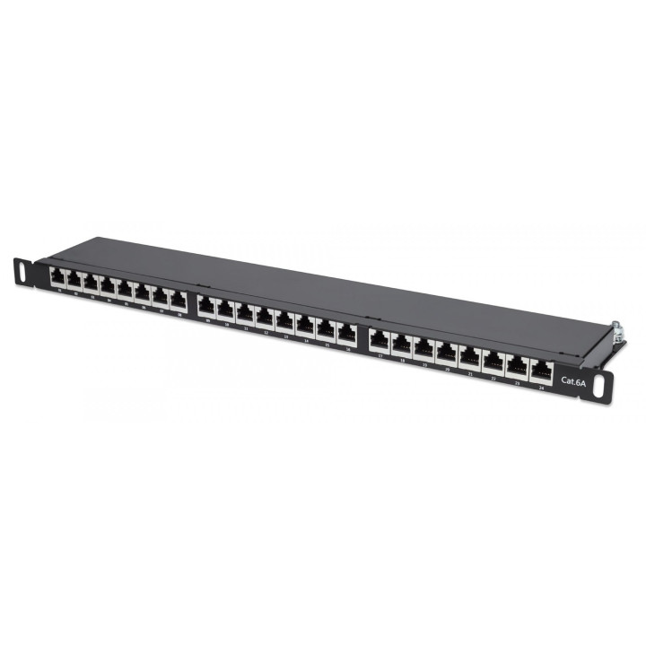 Intellinet 720922 24-портовый патч-панель Cat6a 19" черный