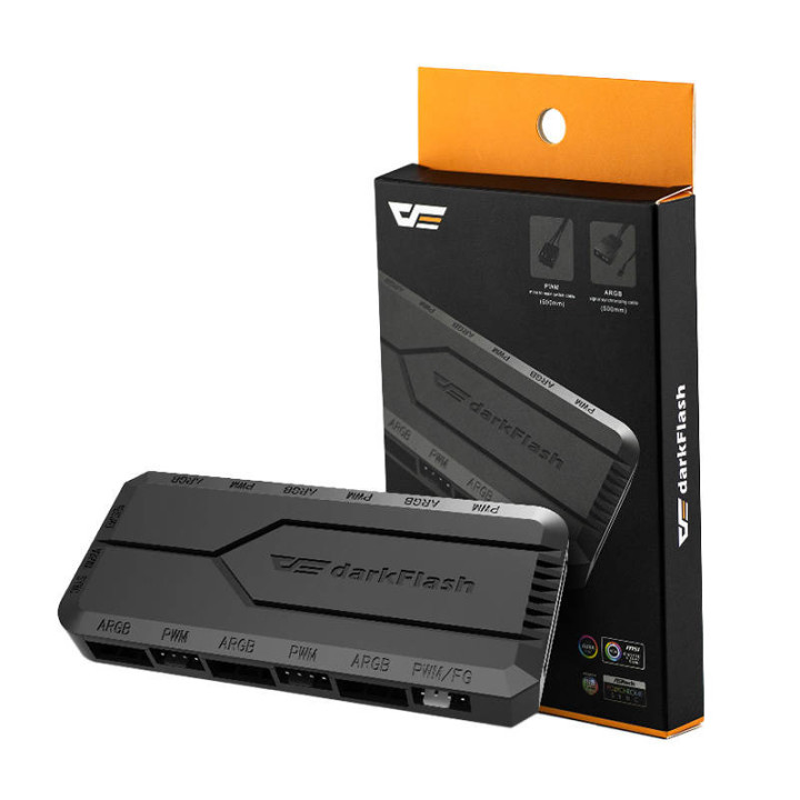 Стеровочный модуль / Модуль для компьютера RGB PWM Darkflash RC2 (черный)