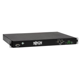 3,8 kW:n yksivaihekytkentäinen automaattinen siirtokytkin PDU, kaksi 200-240 V C20-tuloa, 8 C13- ja 2 C19-lähtöä, 1U, TAA