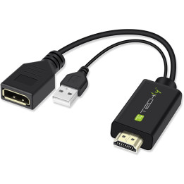 Techly ICOC HDMI-DP12A USB maitinamas HDMI–DisplayPort adapteris 4K 30Hz