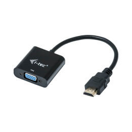 i-tec HDMI do VGA adapteris, FULL HD 1920x1080/60 Hz, 15 cm kabelis, pozłacana końcówka HDMI