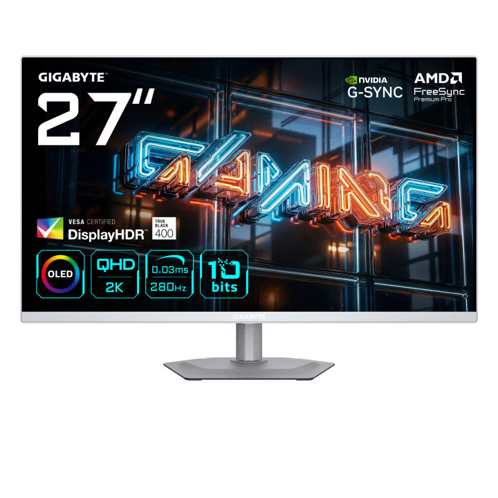 Gigabaitu MO27Q2A ICE - 280Hz | QHD | QD-OLED | 27 collu | HDR 400 | USB-C PD18W