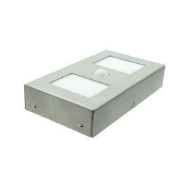 square 2xLED  silver 4000K
