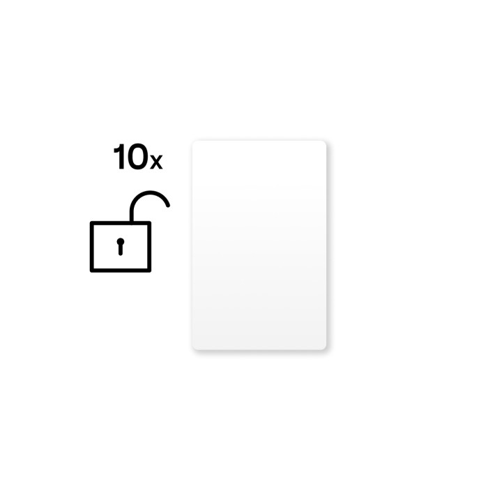 Unencrypted NFC Smart Cards White Set - 10 pieces