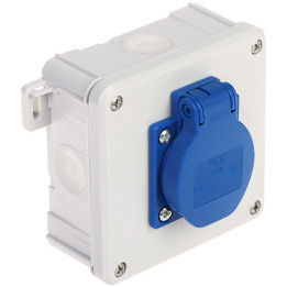 Elektro-Plast 2K/98X98/GN-230/EPN розетка IP54 16А